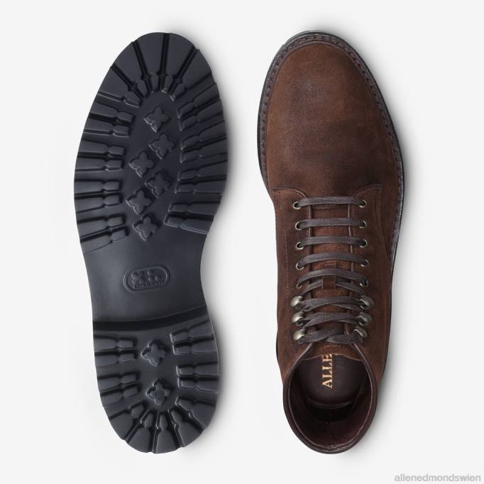 Allen Edmonds Schuhe D66B471 | Allen Edmonds Higgins-Mill-Stiefel mit Stollensohle schnupftabakbraunes Wildleder Männer