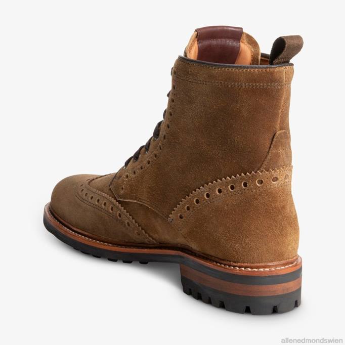 Allen Edmonds Schuhe D66B474 | Allen Edmonds Chapman wetterfester Wingtip-Stiefel hellbraunes Wildleder Männer