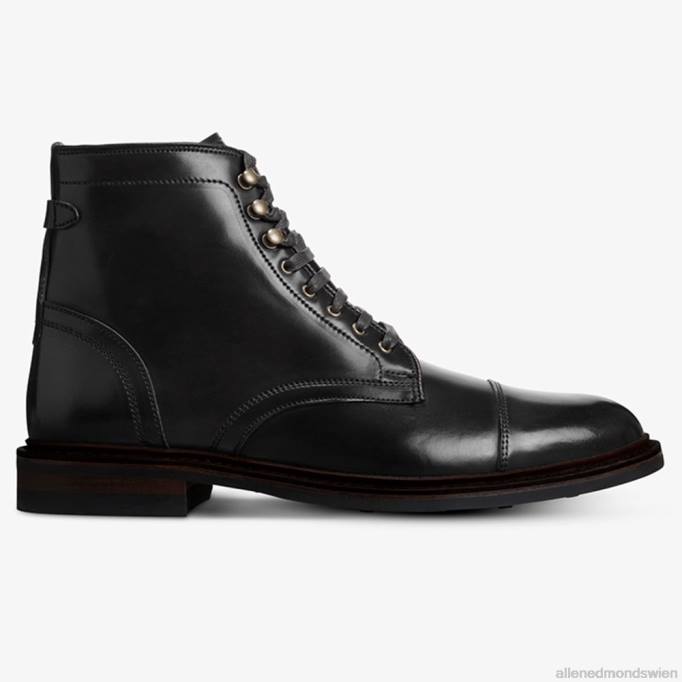 Allen Edmonds Schuhe D66B54 | Allen Edmonds Landon Shell Cordovan Captoe-Stiefel schwarzer Cordovan Männer