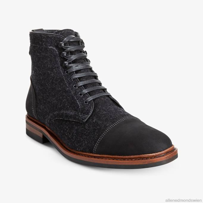 Allen Edmonds Schuhe D66B65 | Allen Edmonds Landon-Woll-Captoe-Stiefel grau Männer