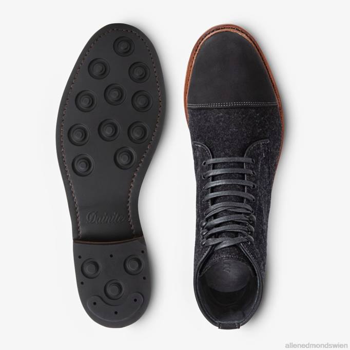 Allen Edmonds Schuhe D66B65 | Allen Edmonds Landon-Woll-Captoe-Stiefel grau Männer