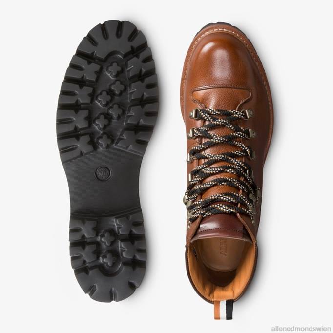 Allen Edmonds Schuhe D66B74 | Allen Edmonds Aspen Hiker wetterfester Stollenstiefel braunes Korn Männer