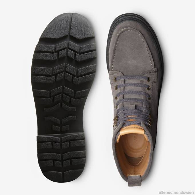 Allen Edmonds Schuhe D66B91 | Allen Edmonds Sawyer wetterfester Schnürstiefel graues Wildleder Männer