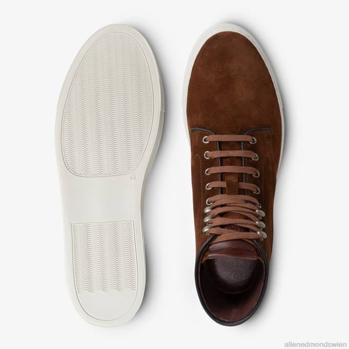 Allen Edmonds Schuhe D66B94 | Allen Edmonds High-Top-Sneaker von Higgins Mill schnupftabakbraunes Wildleder Männer