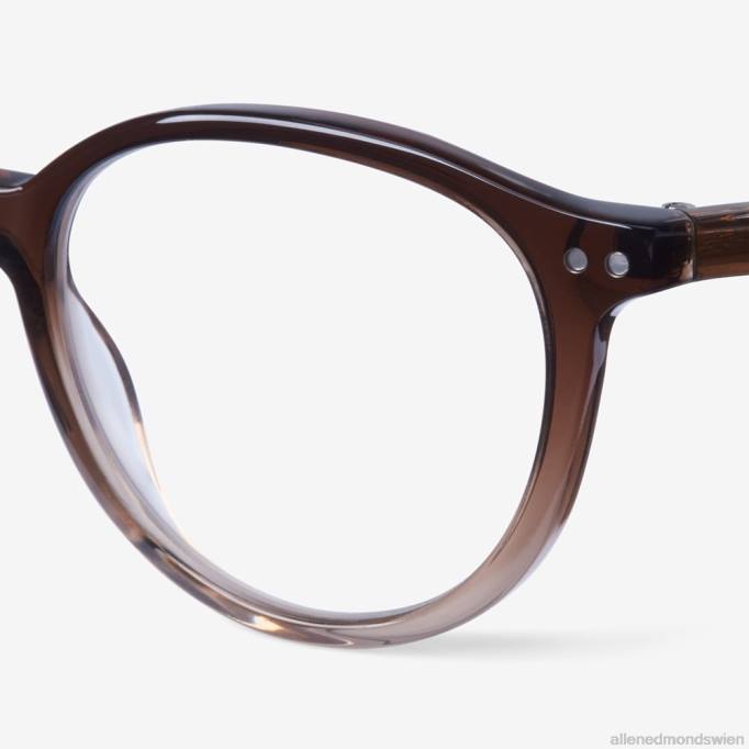 Allen Edmonds Österreich D66B373 | Allen Edmonds Lesebrille mit rundem Rahmen von Alan J Collection Braun/Kristall verblasst unisex