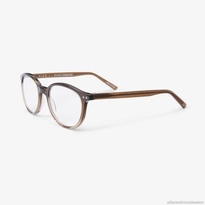 Allen Edmonds Österreich D66B373 | Allen Edmonds Lesebrille mit rundem Rahmen von Alan J Collection Braun/Kristall verblasst unisex
