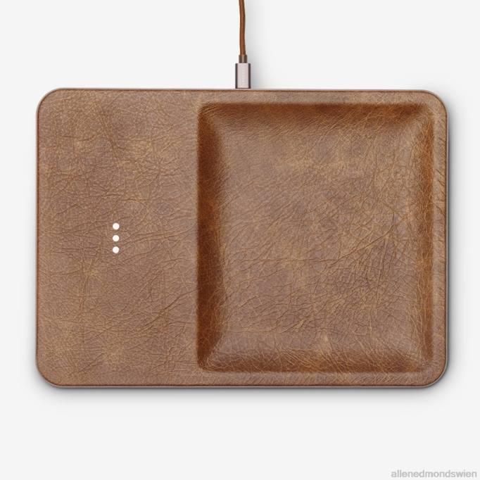 Allen Edmonds Österreich D66B390 | Allen Edmonds Courant-Fang: 3 Valet-Ladetablett braunes Leder unisex