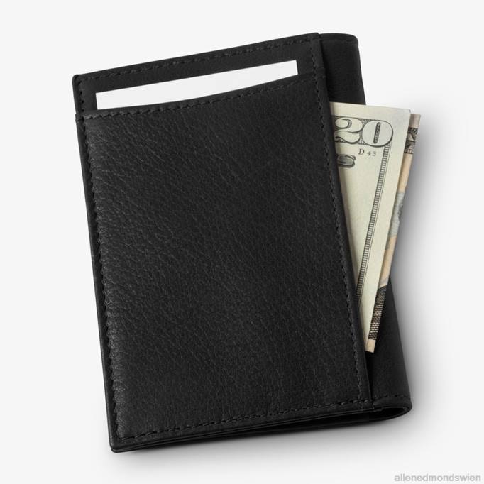 Allen Edmonds Österreich D66B582 | Allen Edmonds RFID-Vachetta-Kartenetui mit Ausweishalter Schwarz unisex
