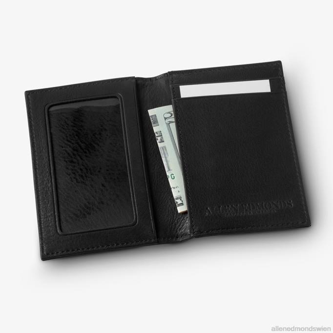 Allen Edmonds Österreich D66B582 | Allen Edmonds RFID-Vachetta-Kartenetui mit Ausweishalter Schwarz unisex