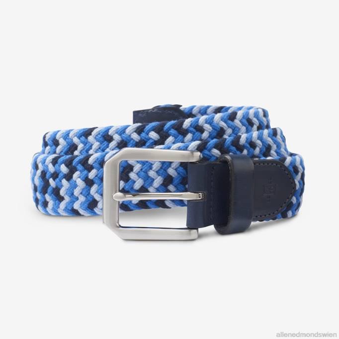 Allen Edmonds Österreich D66B299 | Allen Edmonds Geflochtener Nantucket-Stretchgürtel Marinetarn unisex