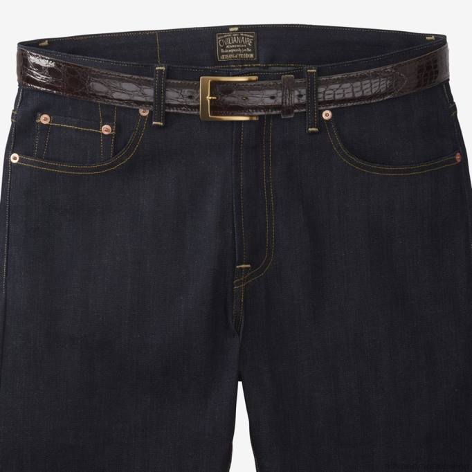 Allen Edmonds Österreich D66B353 | Allen Edmonds Kaiman-Krokodil-Kleidergürtel braun unisex