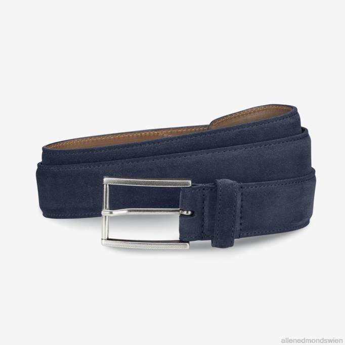 Allen Edmonds Österreich D66B569 | Allen Edmonds Avenue-Kleidergürtel aus Wildleder Marine unisex
