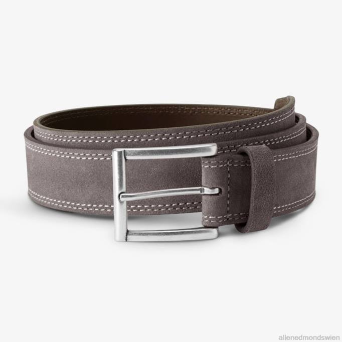 Allen Edmonds Österreich D66B572 | Allen Edmonds Bourbon Street Wildleder-Kleidergürtel Zinn unisex