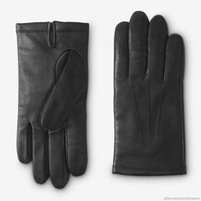 Allen Edmonds Österreich D66B391 | Allen Edmonds Mit Kaschmir gefütterte technische Lederhandschuhe Schwarz unisex