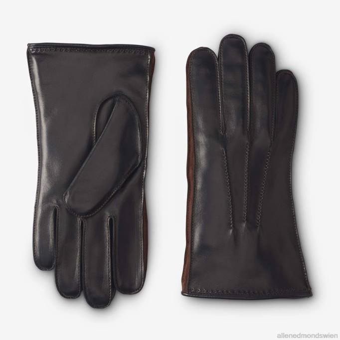 Allen Edmonds Österreich D66B393 | Allen Edmonds Technische Handschuhe mit Kaschmirfutter aus gemischtem Leder Schwarz unisex