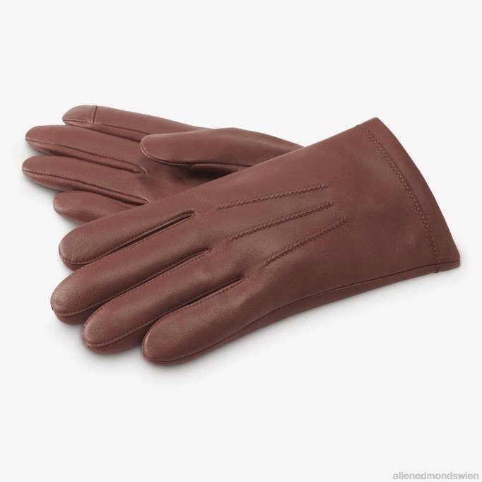 Allen Edmonds Österreich D66B592 | Allen Edmonds Mit Kaschmir gefütterte technische Lederhandschuhe Sattelbraun unisex