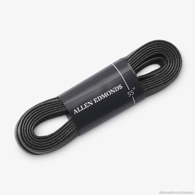 Allen Edmonds Österreich D66B635 | Allen Edmonds flache, glasierte Ersatzschnürsenkel schwarz 55 unisex