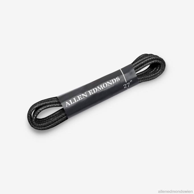 Allen Edmonds Österreich D66B640 | Allen Edmonds Mittlere runde glasierte Ersatzschnürsenkel schwarz 27 unisex