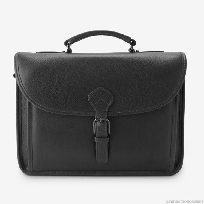Allen Edmonds Österreich D66B369 | Allen Edmonds American Grain Collection – schlanke Aktentasche Schwarz unisex