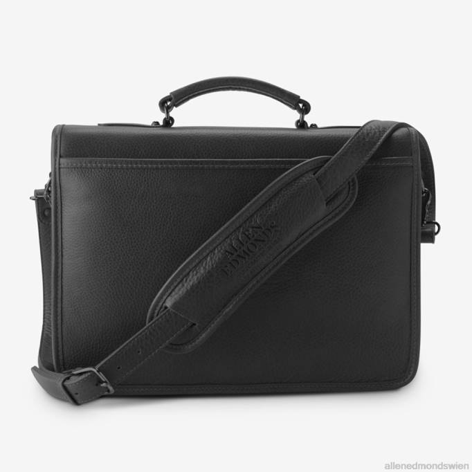Allen Edmonds Österreich D66B369 | Allen Edmonds American Grain Collection – schlanke Aktentasche Schwarz unisex