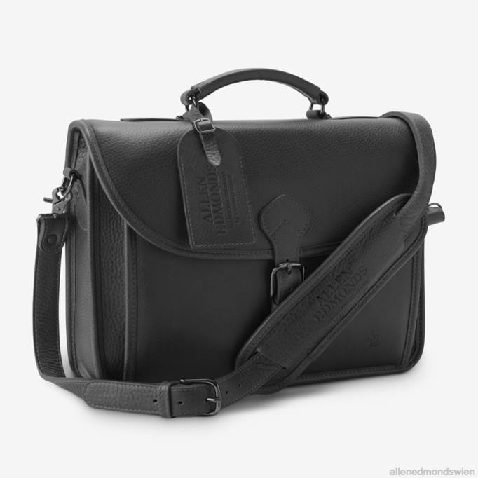 Allen Edmonds Österreich D66B369 | Allen Edmonds American Grain Collection – schlanke Aktentasche Schwarz unisex