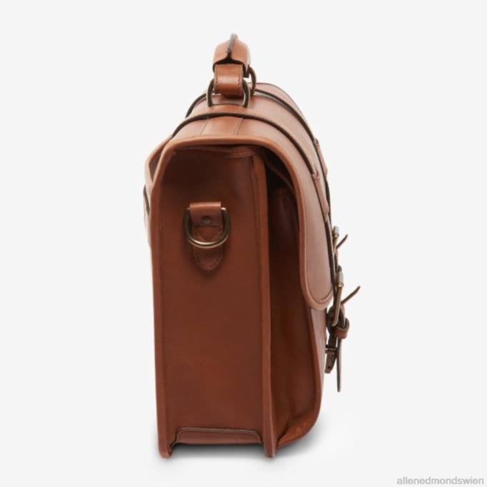 Allen Edmonds Österreich D66B370 | Allen Edmonds Kollektion aus Sattelleder – Aktentasche mit doppelter Klappe bräunen unisex
