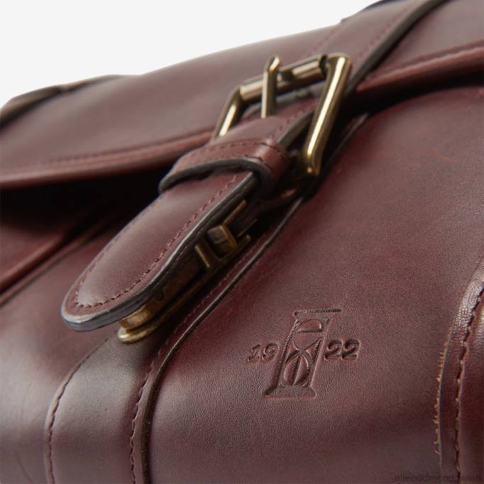 Allen Edmonds Österreich D66B589 | Allen Edmonds Kollektion aus Sattelleder – Aktentasche mit doppelter Klappe Kaffeebraun unisex