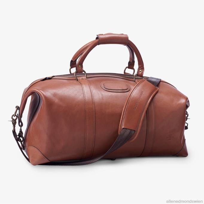 Allen Edmonds Österreich D66B376 | Allen Edmonds Kollektion aus Sattelleder – Reisetasche brauner Sattel unisex