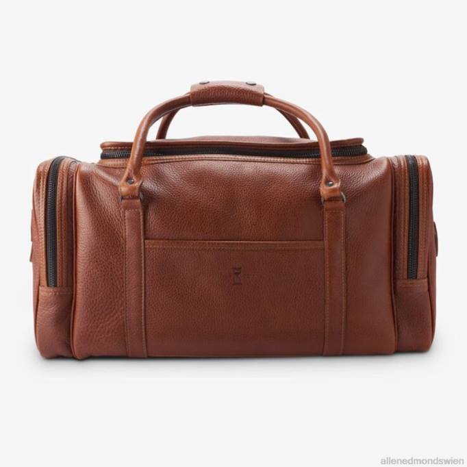 Allen Edmonds Österreich D66B381 | Allen Edmonds American Grain Collection – Halbmond-Reisetasche mit Reißverschluss bräunen unisex