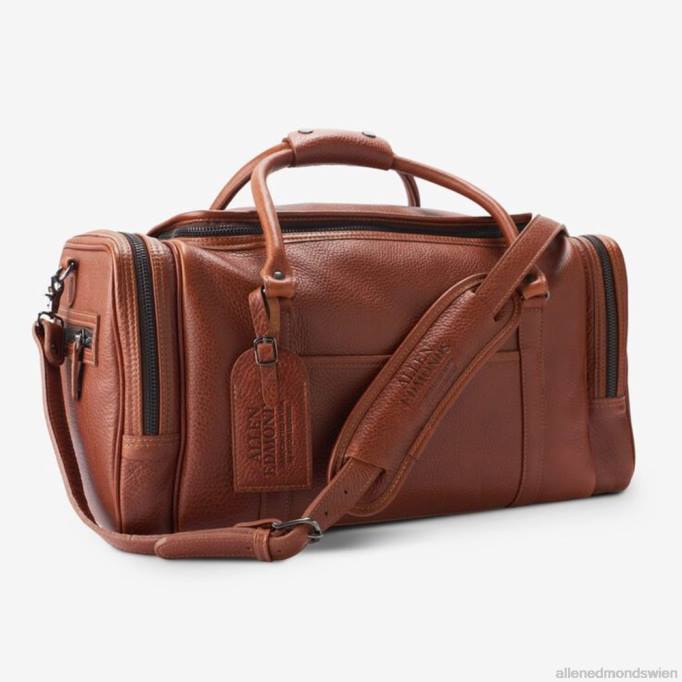 Allen Edmonds Österreich D66B381 | Allen Edmonds American Grain Collection – Halbmond-Reisetasche mit Reißverschluss bräunen unisex